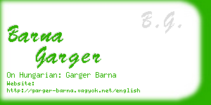 barna garger business card
